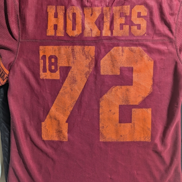 PINK Victoria's Secret Hokies Maroon V-Neck Jersey - Picture 3 of 3